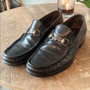 Black Gucci loafers